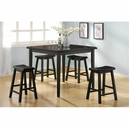 ACME FURNITURE INDUSTRY Gaucho 5 Pieces Counter Height Dining Set in Dark Walnut 7288